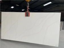 Black Line Quartz Slab Design for Decoration